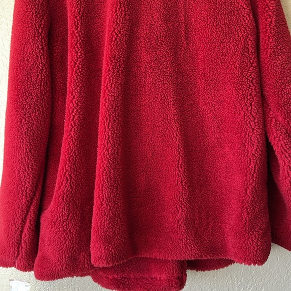 NWT New York & Company Red Double Breasted Sherpa Jacket - Picture 14 of 14